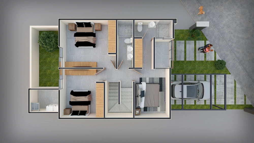 Planta Alta Casa 4 Recámaras