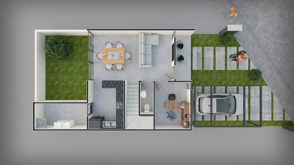 Planta Baja Casa 4 Recámarasa