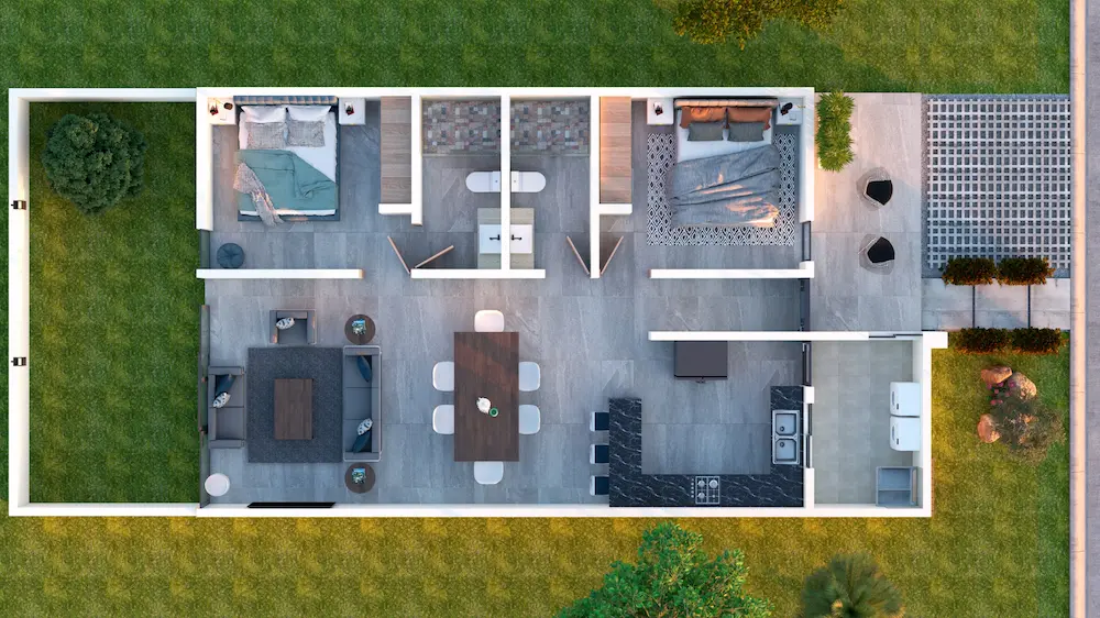 Render Interior 2 Recámaras